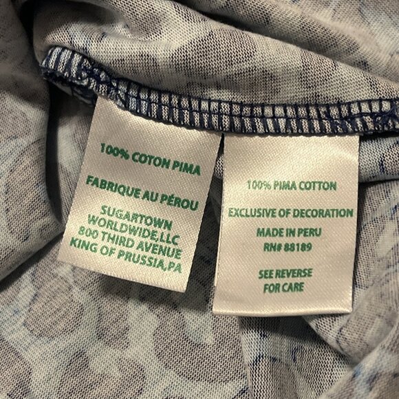 Lilly Pulitzer Etta Dress SZ Medium Oyster Bay Blue My Favorite Spot Pom V Neck - Picture 8 of 12